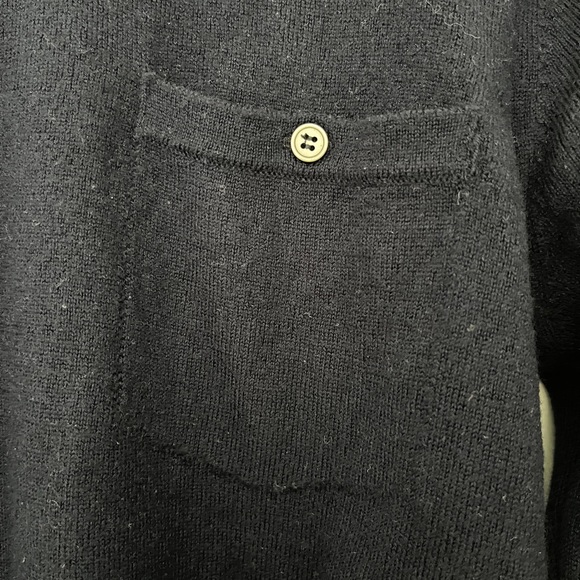 Outerknown Palisades Pocket Sweater Navy Blue Small 100% Merino Wool - Picture 4 of 7